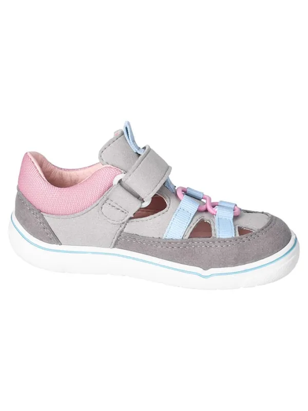 Ricosta Barfußschuhe in Grau/ Rosa>Kinder Sandalen·Halbsandalen