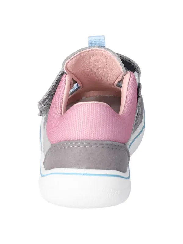 Ricosta Barfußschuhe in Grau/ Rosa>Kinder Sandalen·Halbsandalen