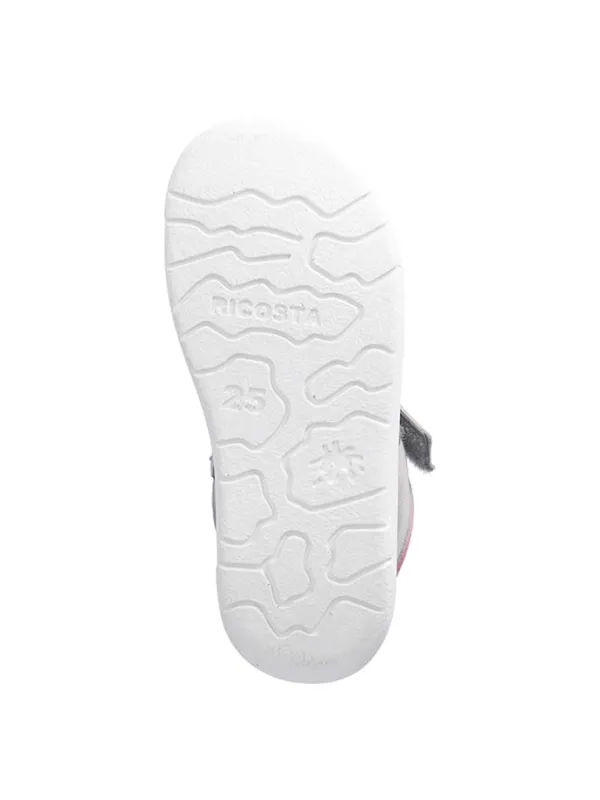 Ricosta Barfußschuhe in Grau/ Rosa>Kinder Sandalen·Halbsandalen