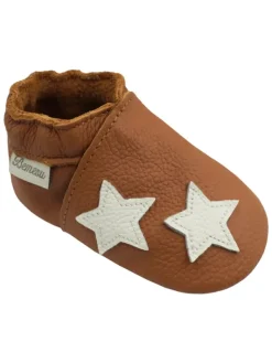 Bemesu Braune Baby-Lederschuhe, komfortable rutschfeste Sohle - Sternmuster Sale