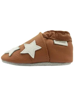 Bemesu Braune Baby-Lederschuhe, komfortable rutschfeste Sohle - Sternmuster Sale