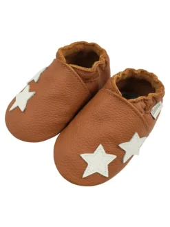 Bemesu Braune Baby-Lederschuhe, komfortable rutschfeste Sohle - Sternmuster Sale