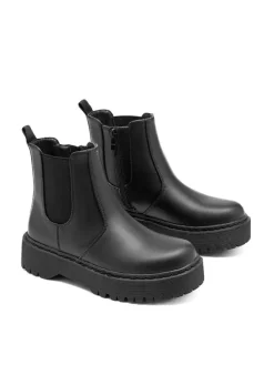 C'M Chelsea-Boots in Schwarz>Damen Stiefeletten