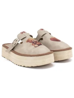 Calceo Clogs in Beige Clearance