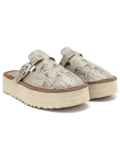 Calceo Clogs in Beige Discount