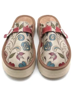 Calceo Clogs in Bunt/ Creme><noscript><img width=