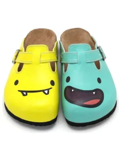 Calceo Clogs in Gelb/ Türkis>Kinder Clogs & Pantoletten·Clogs