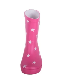 BMS Gummistiefel "Naturkautschuck" in Pink mit Sternen> Gummistiefel