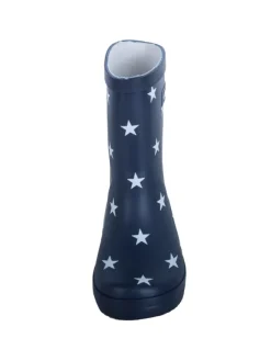 BMS Gummistiefel "Naturkautschuck" in Marine mit Sternen