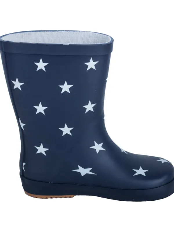 BMS Gummistiefel "Naturkautschuck" in Marine mit Sternen