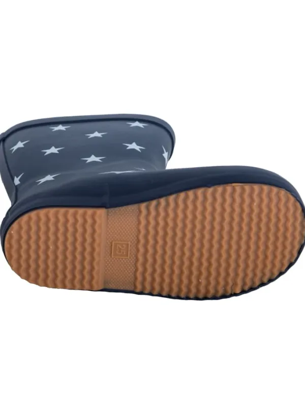 BMS Gummistiefel "Naturkautschuck" in Marine mit Sternen