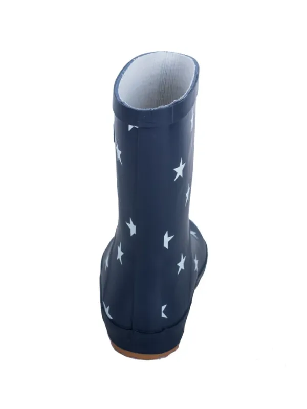 BMS Gummistiefel "Naturkautschuck" in Marine mit Sternen