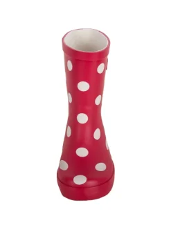 BMS Gummistiefel "Naturkautschuck" in Rot mit Punkten> Gummistiefel