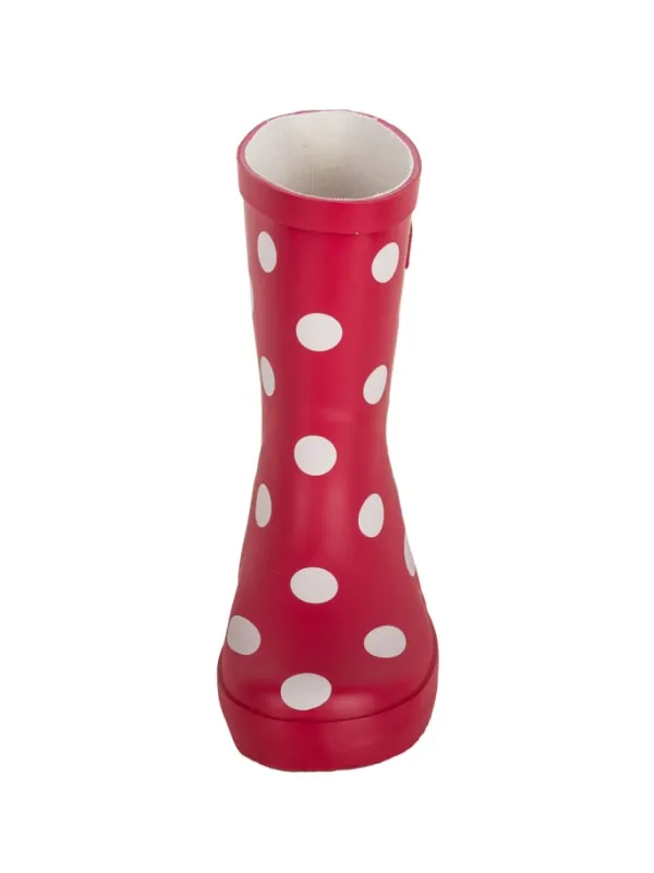 BMS Gummistiefel "Naturkautschuck" in Rot mit Punkten> Gummistiefel