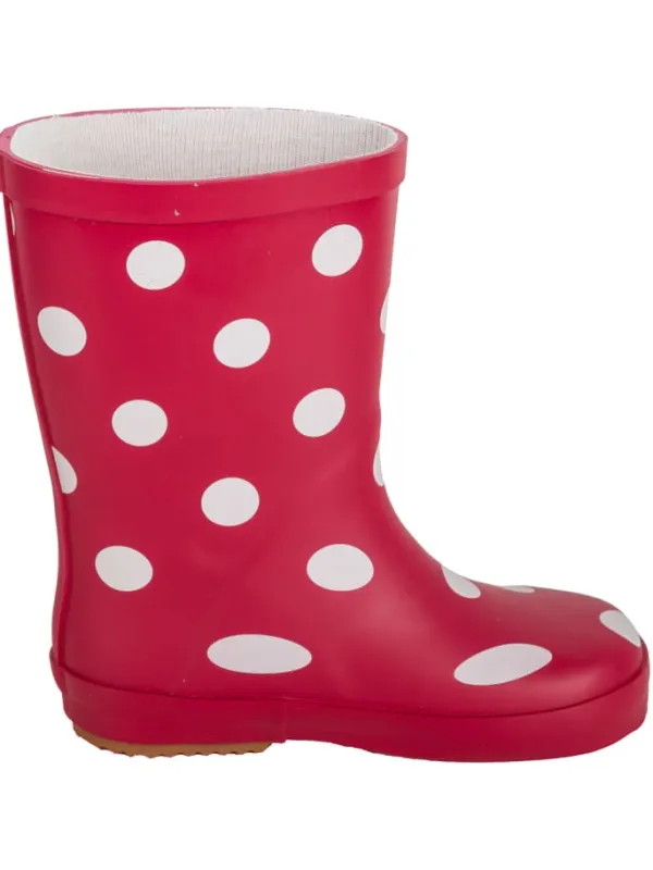 BMS Gummistiefel "Naturkautschuck" in Rot mit Punkten> Gummistiefel