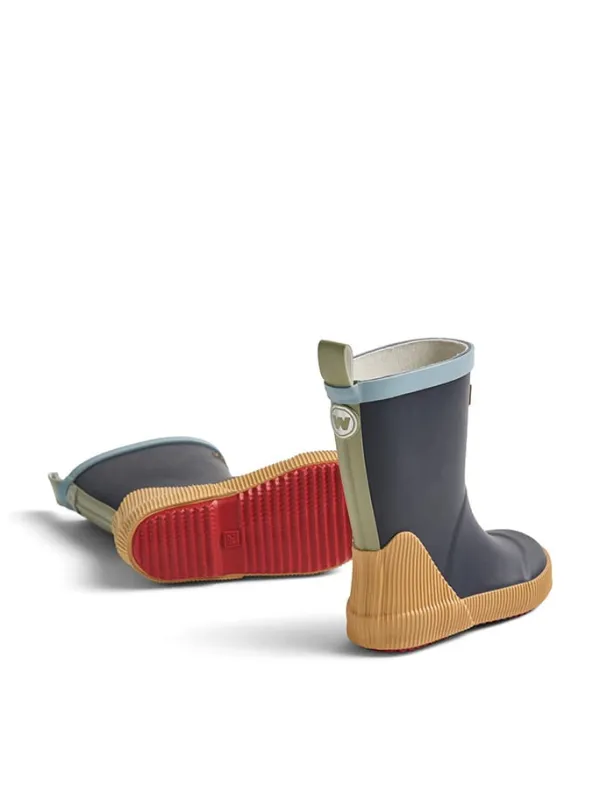 Wheat Gummistiefel "Welly" in Dunkelblau/ Gelb Outlet