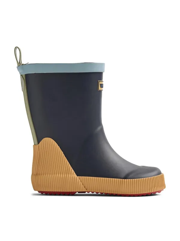 Wheat Gummistiefel "Welly" in Dunkelblau/ Gelb Outlet