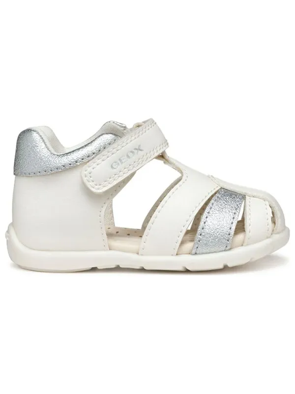 Geox Halbsandalen "Elthan" in Creme/ Silber Hot