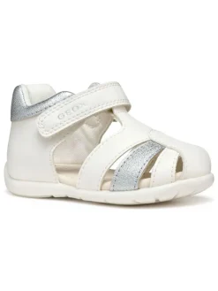 Geox Halbsandalen "Elthan" in Creme/ Silber Hot