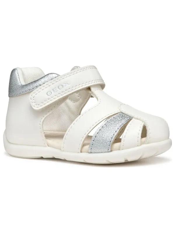 Geox Halbsandalen "Elthan" in Creme/ Silber Hot