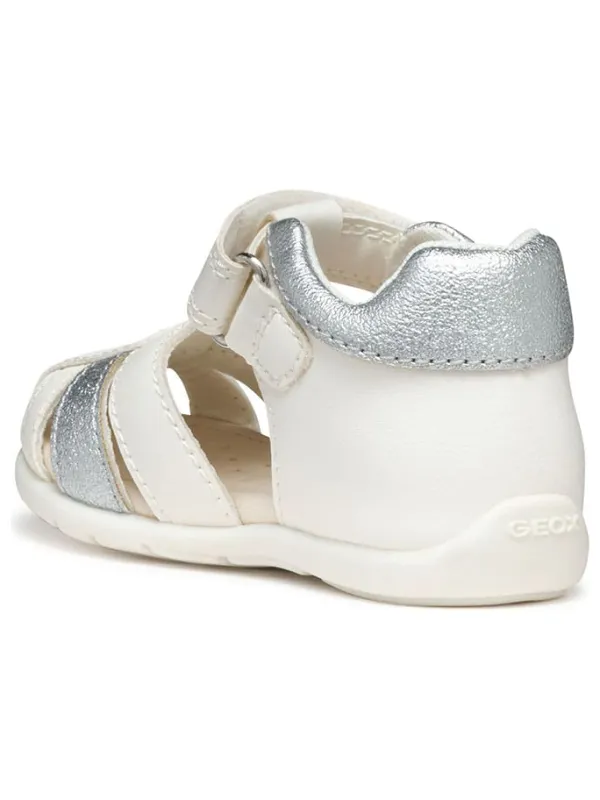 Geox Halbsandalen "Elthan" in Creme/ Silber Hot