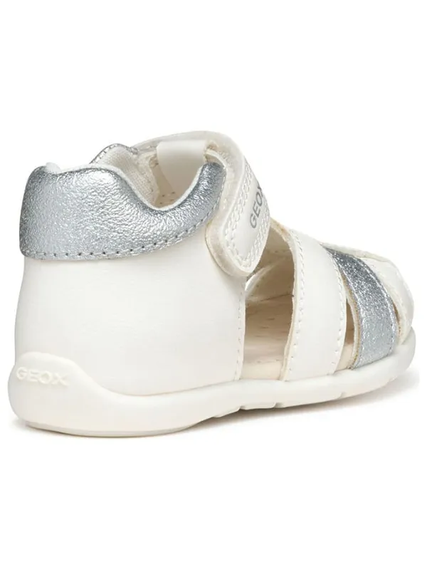 Geox Halbsandalen "Elthan" in Creme/ Silber Hot