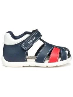 Geox Halbsandalen "Elthan" in Dunkelblau/ Rot