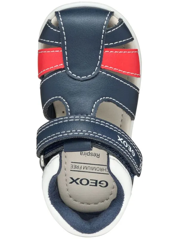 Geox Halbsandalen "Elthan" in Dunkelblau/ Rot
