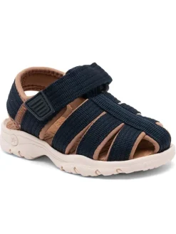 bisgaard Halbsandalen in Dunkelblau/ Hellbraun>Kinder Sandalen|Sandalen·Halbsandalen