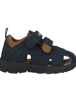 Zigzag Halbsandalen in Dunkelblau/ Hellbraun>Kinder Badeschuhe|Badeschuhe