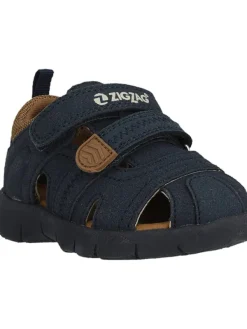 Zigzag Halbsandalen in Dunkelblau/ Hellbraun>Kinder Badeschuhe|Badeschuhe