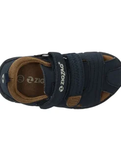 Zigzag Halbsandalen in Dunkelblau/ Hellbraun><noscript><img width=