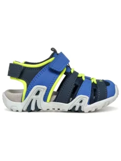 Geox Halbsandalen "Kraze" in Blau/ Gelb Sale