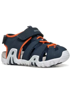 Geox Halbsandalen "Kraze" in Dunkelblau/ Orange>Kinder Sandalen·Halbsandalen