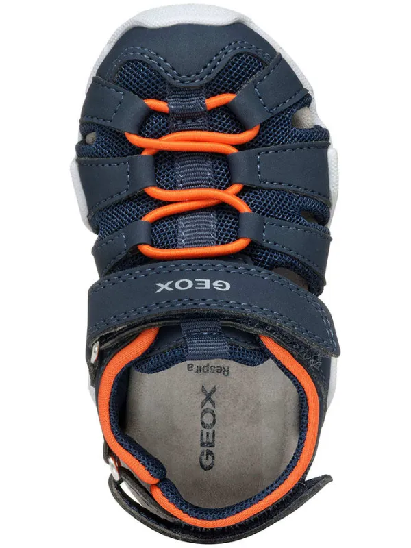 Geox Halbsandalen "Kraze" in Dunkelblau/ Orange>Kinder Sandalen·Halbsandalen