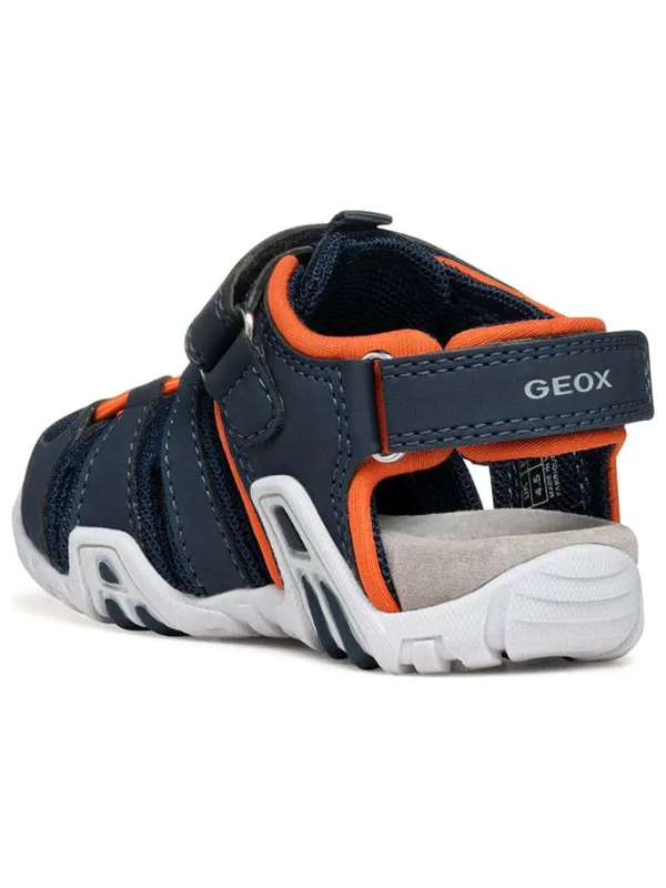 Geox Halbsandalen "Kraze" in Dunkelblau/ Orange>Kinder Sandalen·Halbsandalen