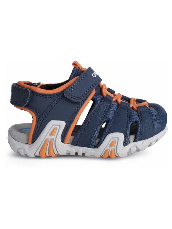 Geox Halbsandalen "Kraze" in Dunkelblau/ Orange> Sandalen