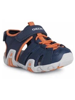 Geox Halbsandalen "Kraze" in Dunkelblau/ Orange> Sandalen