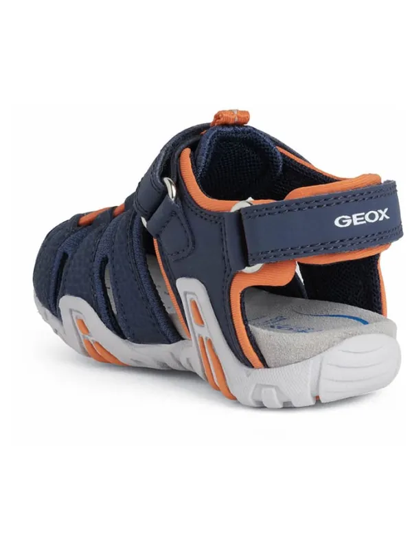 Geox Halbsandalen "Kraze" in Dunkelblau/ Orange> Sandalen