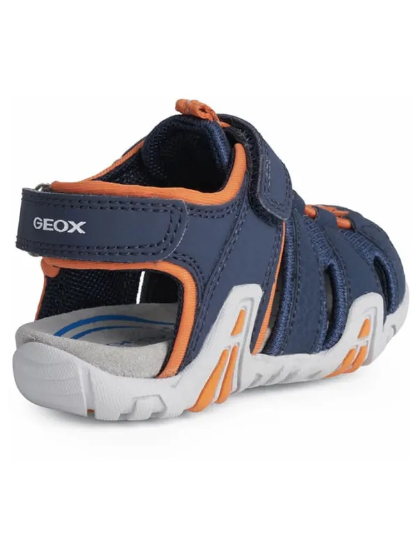 Geox Halbsandalen "Kraze" in Dunkelblau/ Orange> Sandalen
