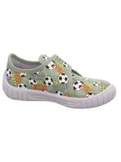 superfit Hausschuhe "Bill" in Khaki>Kinder Hausschuhe|Hausschuhe
