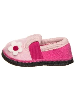 lamino Hausschuhe "Blume" in Rosa/ Pink New