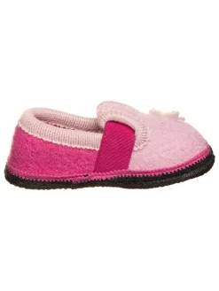 lamino Hausschuhe "Blume" in Rosa/ Pink New