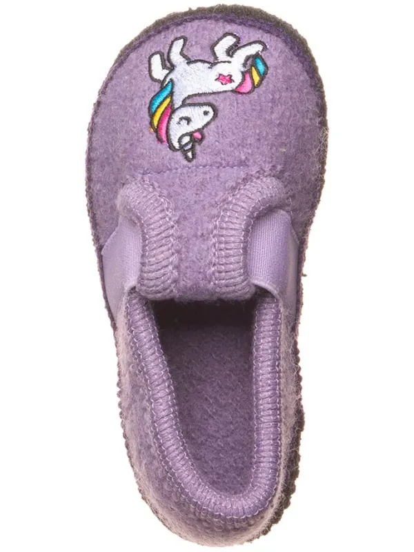 lamino Hausschuhe "Bobby Einhorn" in Lila Clearance