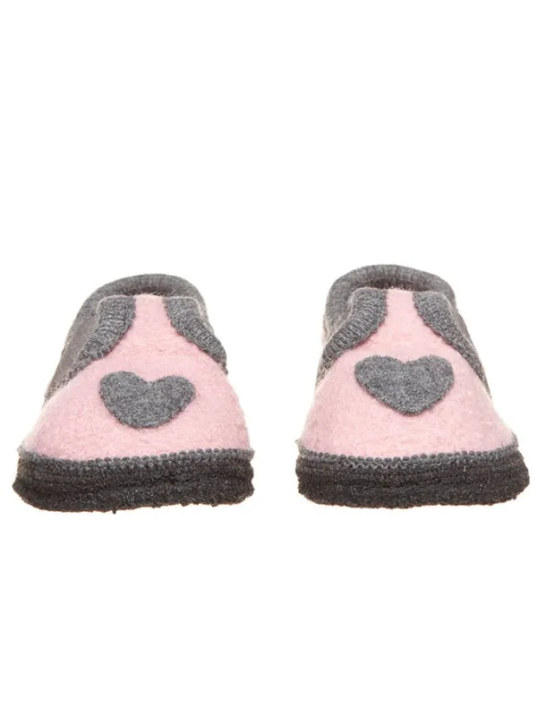 lamino Hausschuhe "Bobby Herz" in Rosa Hot