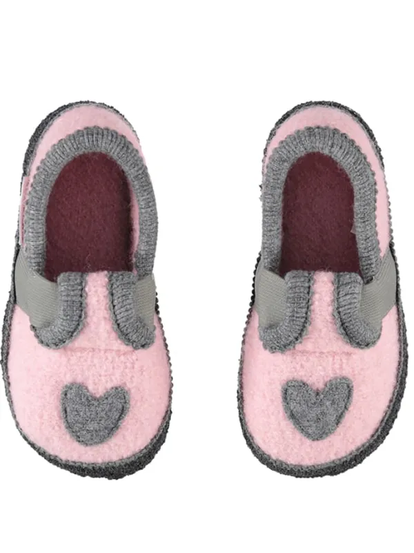 lamino Hausschuhe "Bobby Herz" in Rosa Hot