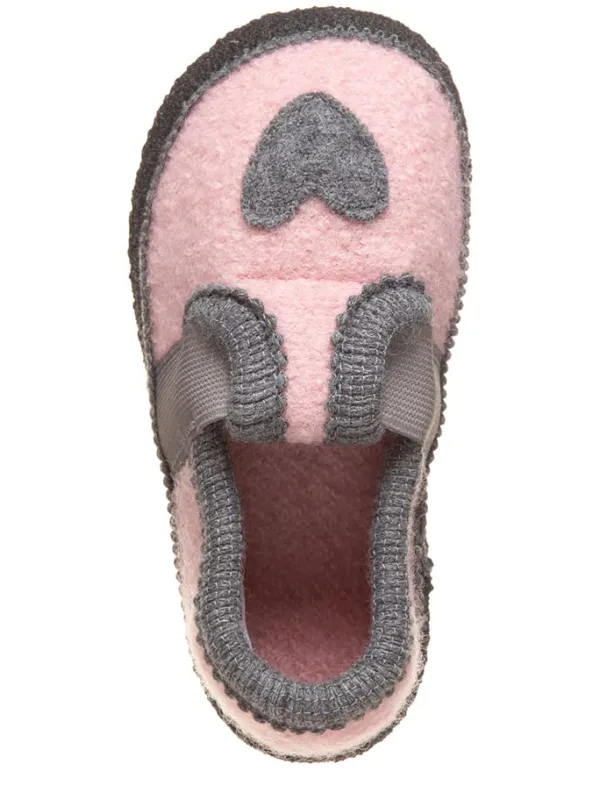 lamino Hausschuhe "Bobby Herz" in Rosa Hot