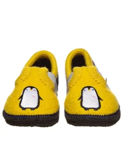 lamino Hausschuhe "Bobby Pinguin" in Gelb>Kinder Hausschuhe|Hausschuhe