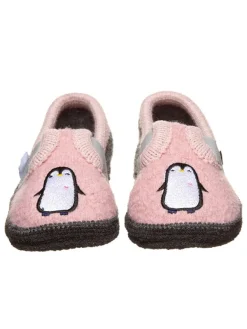 lamino Hausschuhe "Bobby Pinguin" in Rosa>Kinder Hausschuhe|Hausschuhe