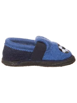 lamino Hausschuhe "Feuerfußball" in Blau Clearance
